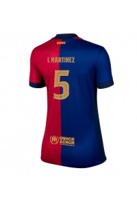 Barcelona Inigo Martinez #5 Jalkapallovaatteet Naisten Kotipaita 2024-25 Lyhythihainen